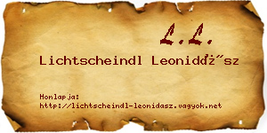 Lichtscheindl Leonidász névjegykártya